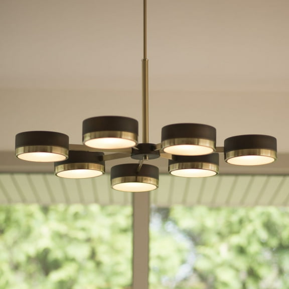 Madison 7 Light Bronze Mid-Century Modern Chandelier