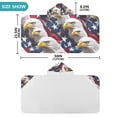 thumbnail image 4 of Yayeee Kids Hooded Towel with Hand Pockets Beach Soft Absorbent Bath Wrap 50 x 23.5 inch, American Eagle Pattern, 4 of 5