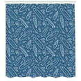 thumbnail image 3 of Ambesonne Surfboard Shower Curtain, Ocean Waves Doodle, 69"Wx75"L, Blue White, 3 of 3