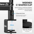 thumbnail image 4 of Ulanzi LS26 Low Profile Microphone Arm with Cable Management Desk Clamp 360° Rotatable Foldable Mic Stand for Streaming Podcasting Recording – Fits 1/4" 3/8" 5/8" Microphones, 4 of 19