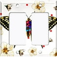 thumbnail image 6 of Metal Light Switch Plate Cover Unique Floral Butterfly Red Polka Dots BUT004, 6 of 13