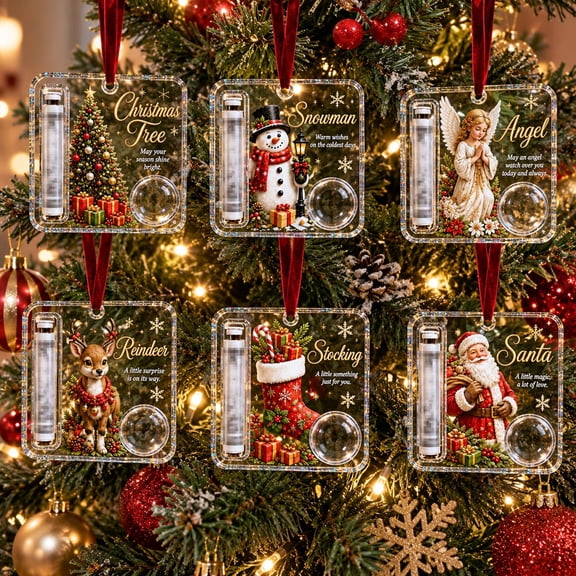 6Pcs Christmas Cash Gift Holder Ornament, Holiday Money Holders for Cash multicolour