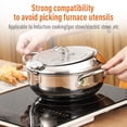 thumbnail image 4 of Ataucjin 11 inch Stainless Steel Deep Fryer with Oil Filter & Thermometer,Even Heat, Universal Stovetop Compatible for Healthy Frying, 4 of 11