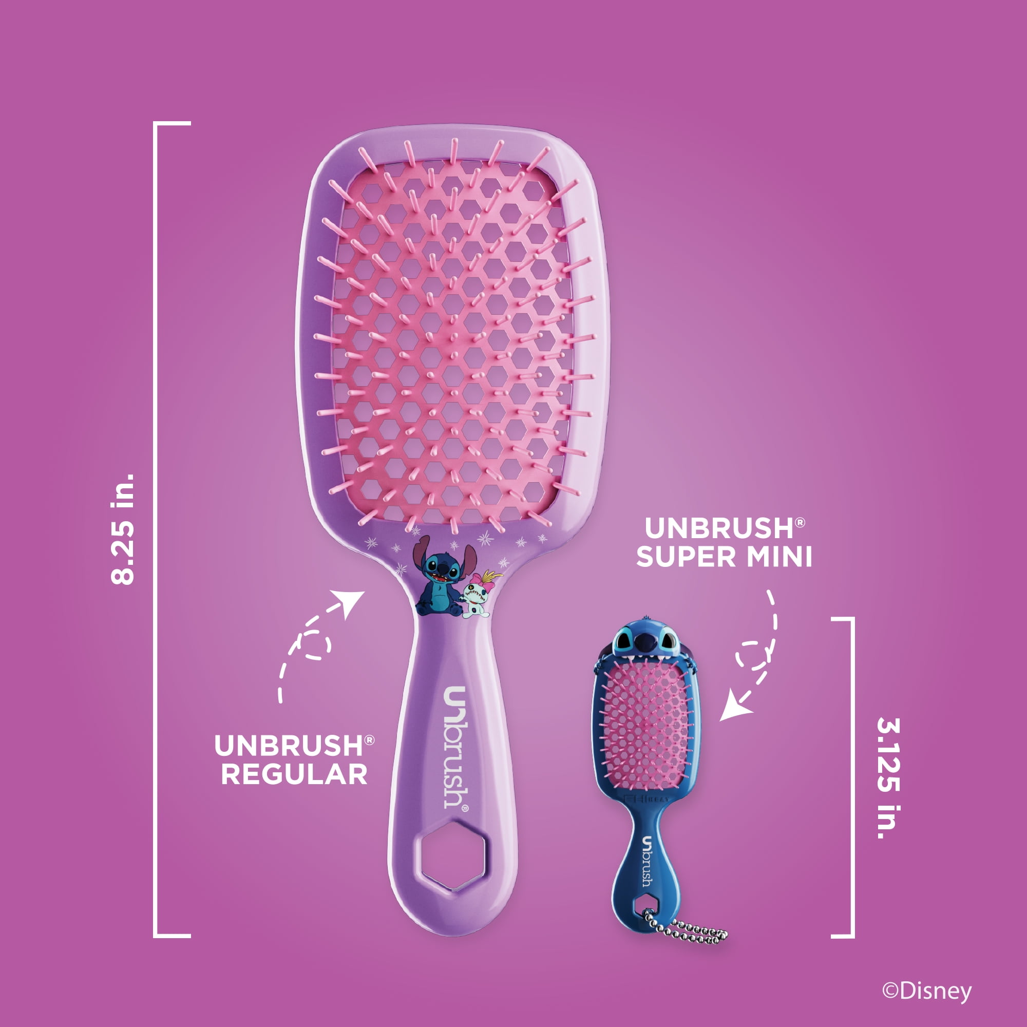 FHI Heat Disney Stitch UNbrush® Gift Set, Detangling for All Hair Types, Purple