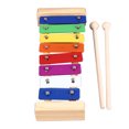 thumbnail image 1 of Glockenspiel Instrument, Durable Kids Xylophone Aluminum Wood  Sound Quality 8 Notes Better Learning  For Practice, 1 of 8