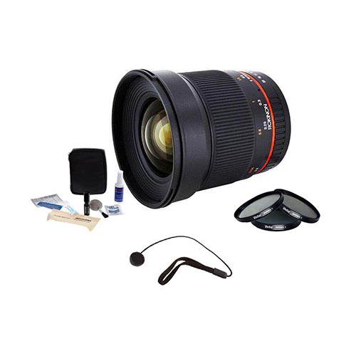 Rokinon 16mm F 2 0 Ed As Umc Cs Manual Focus Lens For Canon Ef S Mount Bundle With Pro Optic 77mm Digital Essentials Filter Kit Flashpoint Capke Walmart Com Walmart Com