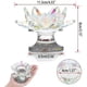 thumbnail image 3 of Colorful Crystal Lotus Flower Tealight Candle Holder - Rainbow Color Glass Candle Holder Candlestick, 3 of 4