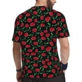 thumbnail image 2 of Rocae Cherry for Men's Mesh Quick-Dry Short Sleeve Workout T-Shirt,Mens Crew Neck Tee Lightweight Soft Classic T Shirts 4X-Large, 2 of 9