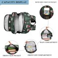 thumbnail image 3 of FORMRS Unisex School Backpack 17" Student Travel Bag with Laptop Compartment, Green Christmas Hats, 3 of 7