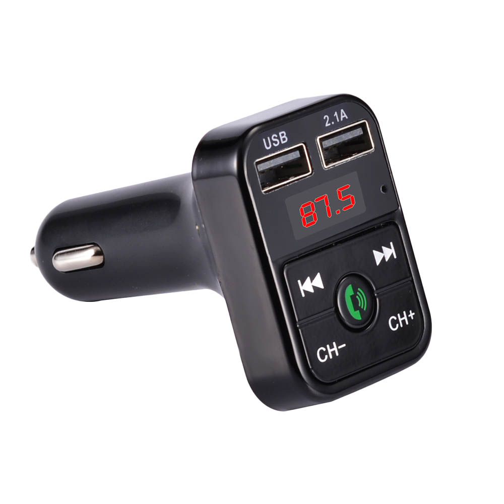 Car Dual USB Charger for Mobile Phone Transmitter Handsfree FM Bluetooth Player