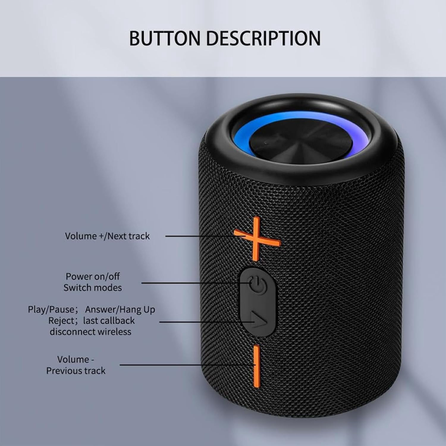 Splittable Bluetooth Speaker, 2 in 1 Portable Pairable Waterproof Wireless Speaker, Waterproof Split Wireless Speakers Bluetooth V5.3 with 20W Loud Stereo Sound, 24H Playtime (2PC)