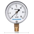 thumbnail image 2 of Manómetro de Baja Presión Measureman 2-1/2 Pulgadas Ajustable con Soporte Inferior NPT de 1/4 Pulgad, 2 of 8