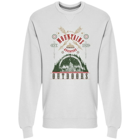 Mountains Compass Graphic Sweatshirt Men -Image by Shutterstock, Male XX-Large