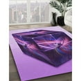 thumbnail image 3 of Ahgly Company Machine Washable Indoor Rectangle Transitional Violet Purple Area Rugs, 7' x 10', 3 of 7