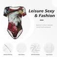 thumbnail image 4 of Balery Eagle With Hat And Roses Body de cuello redondo de manga corta para mujer Tops de manga corta Tops básicos-XX-Large, 4 of 7
