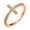 Rose Gold-Tone, variant on Clear Inlay Cubic Zirconia Sideway Cross Ring Rose Gold-Tone Plated Sterling Silver Size 5