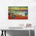 thumbnail image 2 of ARTCANVAS Boats At The Port Of Collioure Canvas Art Print by Andre Derain - Size: 26" x 18" (0.75" Deep), 2 of 9
