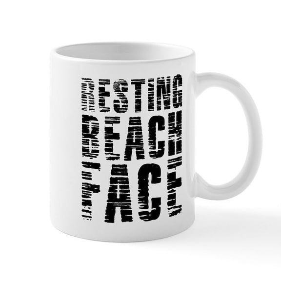 CafePress - Resting Beach Face - 11 oz Ceramic Mug - Novelty Coffee Tea Cup