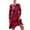 Red, variant on IROINNID Long Sleeve Dress for Women Long Sleeve V-Neck Lace Lacing Strap Makings Dress ,Red