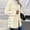Beige, variant on Hooded Jackets for Women Warm Coats Long Sleeve Gray Solid Color Button Down Fleece Womens Jackets