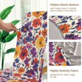 thumbnail image 5 of Yayeee 4 Pack Dining Chair Covers Stretch Parson Chairs Slipcovers Seat Protector, Colorful Flowers Pattern, 5 of 6
