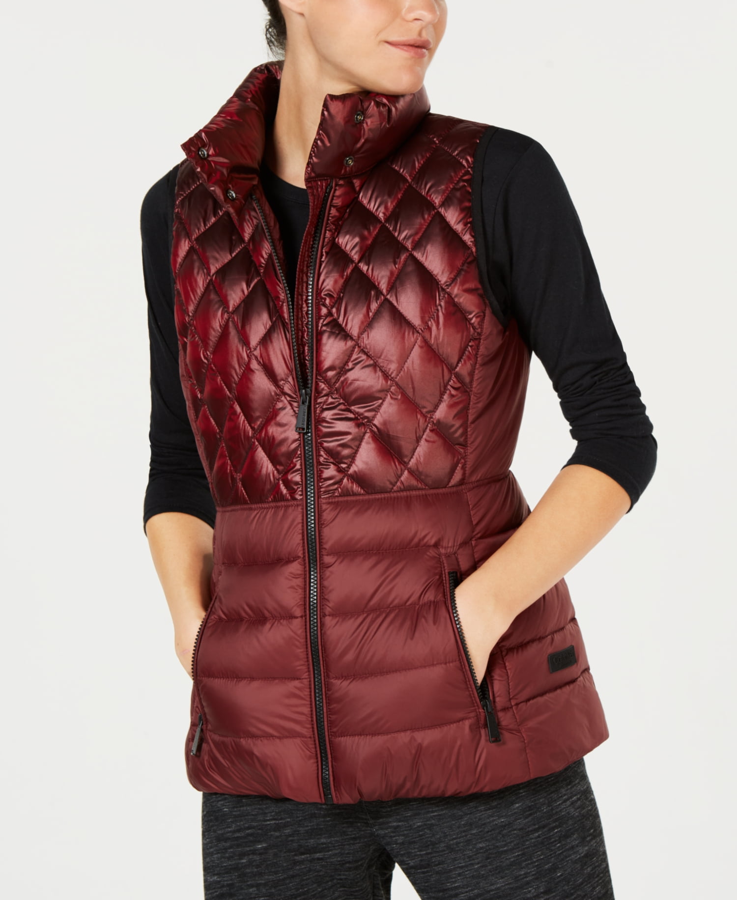 Calvin Klein Womens Performance Quilted Down Vest 