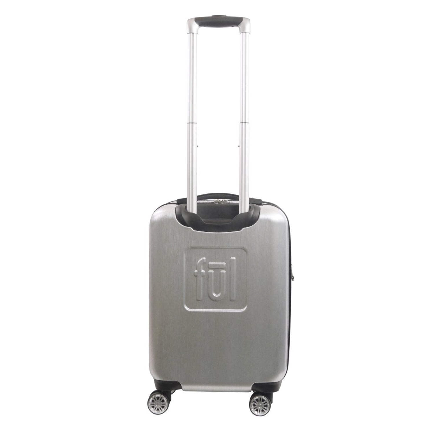 Peanuts 22 Inch Carry On Rolling Luggage, Snoopy and Woodstock Hardshell Suitcase with Wheels, Silver