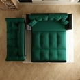 thumbnail image 6 of 74.8" Queen Pull Out Sofa Bed, 3-in-1 Convertible Sleeper Tufted Sofa with 2 Soft Pillows,Multi-Functional Velvet Loveseat Bed,Green, 6 of 20