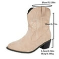 thumbnail image 5 of Mepaouo Women's Cowboy Cowgirl Boots Embroidered Western Short Ankle Booties Low Chunky Heel Dress Country Shoes, 5 of 8