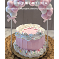 thumbnail image 5 of DEZICAKES Fake Birthday Cake Frosted Pink Confetti Cake Display 6" fake decoration Dezicakes Fake Food- Fake Cake- Home Decoration Cake Display- Artificial Cake- Cake Decor, 5 of 6