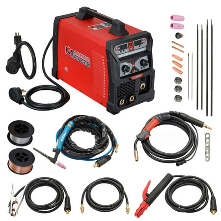 MTS-205A MIG Flux Cored Wire, TIG Torch, Stick Arc Welder 3-IN-1 Combo
