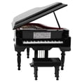 thumbnail image 1 of Miniature Grand Piano Model Kit Musical Instrument with Chair,for Home Office Decoration(Black, Without Music) Small, 1 of 10