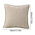 thumbnail image 3 of Zynviq 18x18inch Decorative Pillow Covers Beige Couch Pillow Covers Solid Color with Zipper Polyester Square, 3 of 6