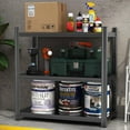 thumbnail image 4 of 1050LBS Storage Shelves 3 Tier Garage Shelving, Heavy Duty Adjustable Metal Shelves Unit, Easy Assembly Garage Shelving Unit for , Warehouse, Basement, 4 of 9