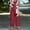 #0300-Wine, variant on Pincandy Women's Casual 3-Piece Set with Long Sleeve Crew Neck Coat Tank Top and Pants