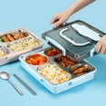thumbnail image 2 of Fiambrera de acero inoxidable contenedor de almuerzo a prueba de fugas caja Bento de metal, 2 of 8