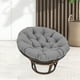 thumbnail image 3 of Cojín para asiento de Patio perfecl 60x60cm almohadillas redondas lavables extraíbles Gris oscuro, 3 of 8