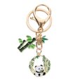thumbnail image 2 of Ziurtnc New Year Keychain Panda Bamboo Wreath Pendant Polished Lobster Clip Lightweight Shoulder Bag Schoolbag Decoration Pendant Keyring, 2 of 8