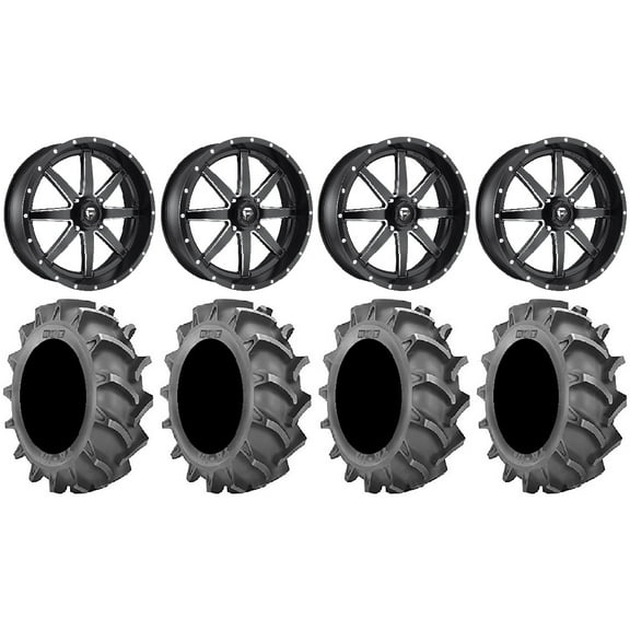 Fuel Maverick Black 22" Wheels 40x9.5 BKT 171 Tires Can-Am Commander Maverick Renegade Outlander Defender