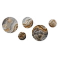 thumbnail image 2 of Designart "Marble Essence Gold and Grey II" Abstract Marble Metal Wall Art Set of 5 Piece, 2 of 5