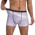 thumbnail image 3 of Men's Boxer Briefs, Lavender Glitter Foil Stripes Soft Comfy Mens Underwear Boxer Briefs Breathable With Widen Waist, 3 of 7