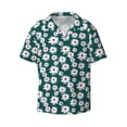thumbnail image 3 of Goofa Daisies Flowers Printed Men's Casual Short-sleeved Shirt,Lightweight Breathable Button-down,Summer Casual men's top,Versatile Fashion shirt-Small, 3 of 7
