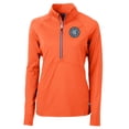 thumbnail image 2 of Women's Cutter & Buck  Orange New York City FC Adapt Eco Knit Stretch Recycled Half-Zip Top, 2 of 3