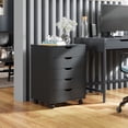 thumbnail image 3 of GALAXHERO 5-Drawer Filing Cabinet, Under Desk File Cabinet for Office, Black Metal Storage Cabinet with Drawers, Home Office Organizer, 3 of 10