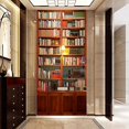 thumbnail image 4 of Simulación de biblioteca 95x215 cm Etiqueta de puerta 3D Bodega Foto Mural Trompe L'oeil Pegatinas de pared Pvc Papel tapiz impermeable para dormitorio Baño Cocina Rojo Verde Cocina, Decoración y Otros, 4 of 5