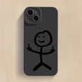 thumbnail image 1 of Funda de teléfono de dibujos animados Matchman para IPhone 11, 12, 13, 14 Pro Max, Mini, XR, XS, X, 7, 8 Plus, SE2020, funda de silicona TPU suave mate a prueba de golpes Fivean unisex, 1 of 2