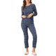 thumbnail image 2 of INSPIRAR CHIC Pijamas de Mujer Suaves con Cuello Redondo Ropa de Noche Elks Conjuntos de Lounge Azul L, 2 of 4