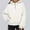 #0321-White, variant on Ailaofu Womens Hoodies Quarter Half Zip Pullover Oversized Sweatshirts Half With Pockets Fall Clothes