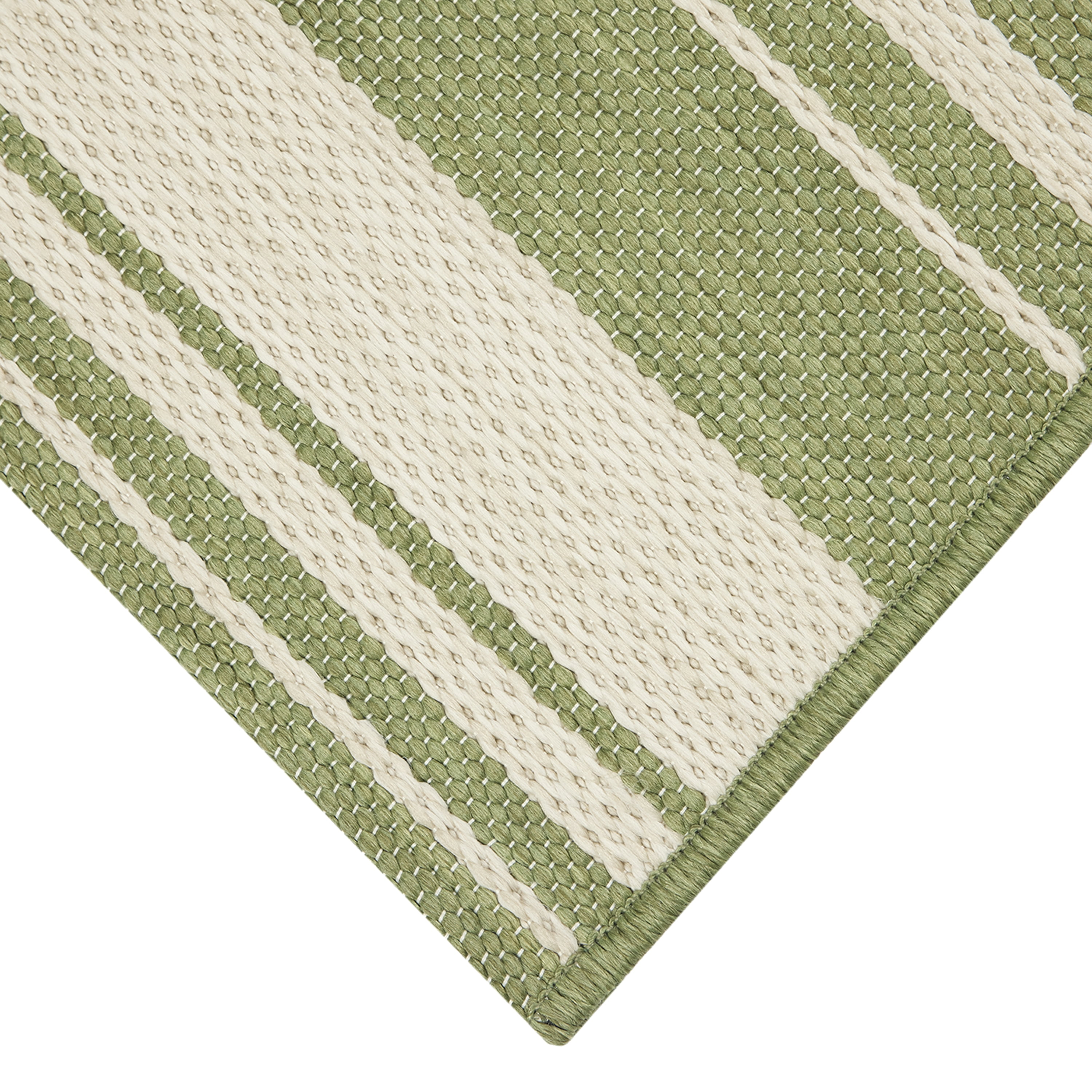 Mainstays 24 in x 36 in Sage Variegated Stripe Outdoor Scatter Rug