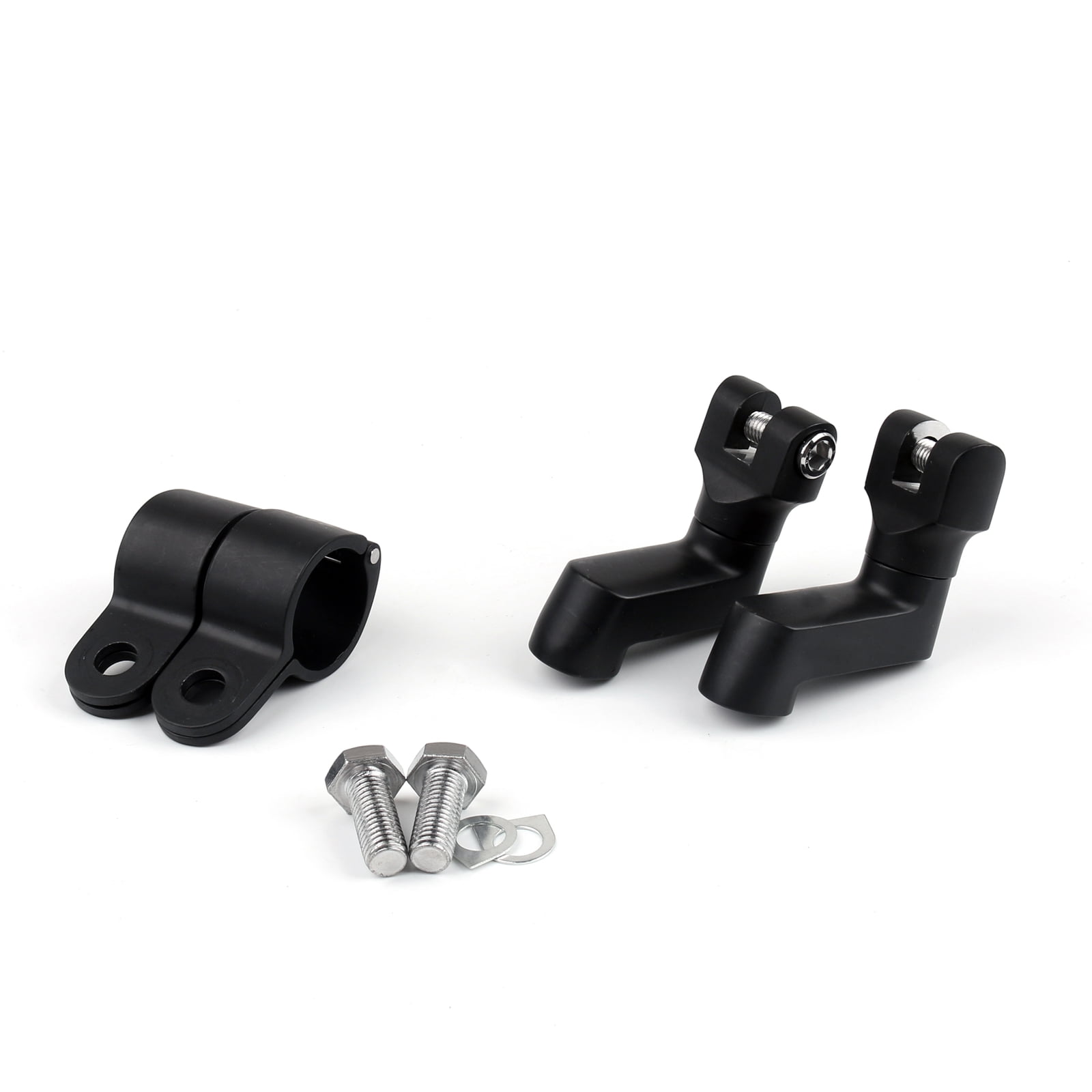 1" Black Offset Footpeg Foot Pegs Mounts For Harley